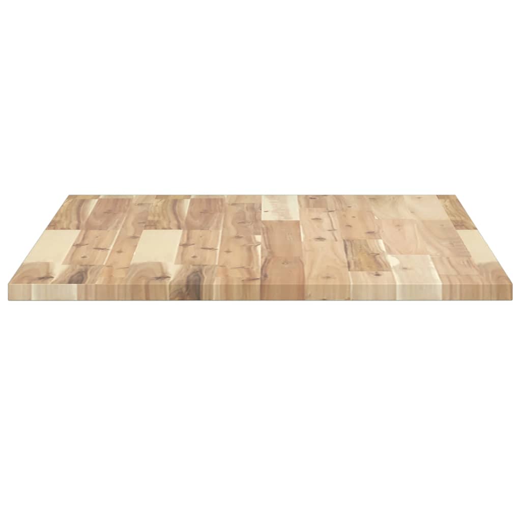 Piano Tavolo Rettangolare 80x60x2cm in Legno Massello di Acacia 4008756