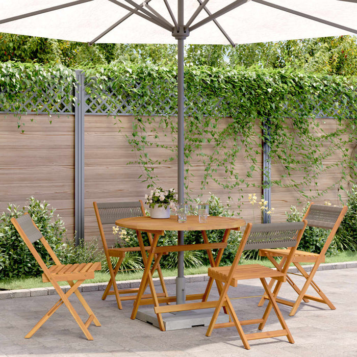 Set da Pranzo da Giardino 5 pz Polipropilene e Legno Massello 3281770