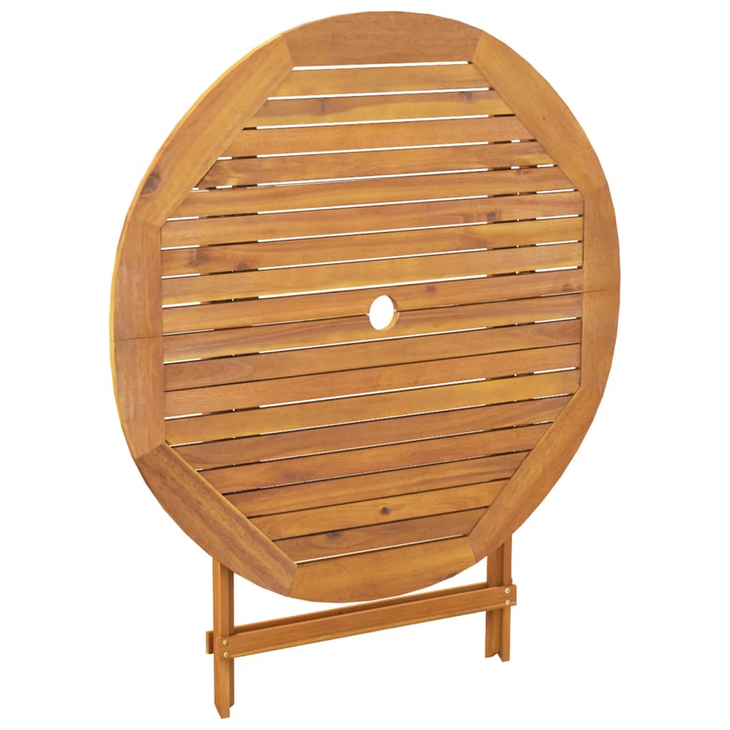 Set da Pranzo da Giardino 5 pz Tortora Tessuto e Legno Massello 3281774