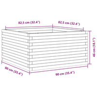 Fioriera da Giardino 90x90x46 cm in Legno Massello di Douglas 3282427