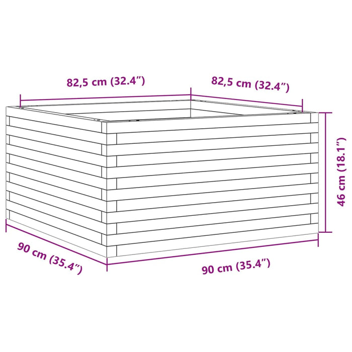 Fioriera da Giardino 90x90x46 cm in Legno Massello di Douglas 3282427