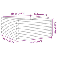 Fioriera da Giardino 100x100x46 cm in Legno di Pino Impregnato 3282433