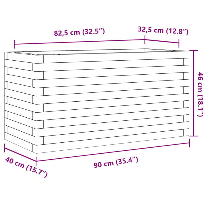 Fioriera da Giardino 90x40x46 cm in Legno Massello di Douglas 3282447