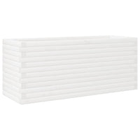 Fioriera da Giardino Bianca 110x40x46 cm Legno Massello di Pino 3282450