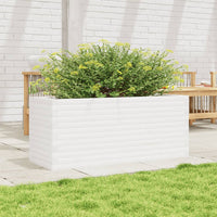 Fioriera da Giardino Bianca 110x40x46 cm Legno Massello di Pino 3282450