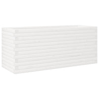 Fioriera da Giardino Bianca 110x40x46 cm Legno Massello di Pino 3282450