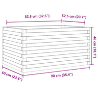 Fioriera da Giardino 90x60x46 cm in Legno Massello di Douglas 3282457