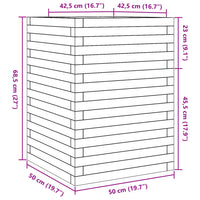 Fioriera da Giardino 50x50x68,5 cm in Legno Massello di Pino 3282464