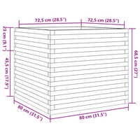 Fioriera da Giardino 80x80x68,5 cm in Legno di Pino Impregnato 3282483