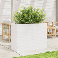 Fioriera da Giardino Bianca 90x40x68,5cm Legno Massello di Pino 3282490