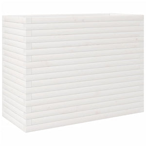 Fioriera da Giardino Bianca 90x40x68,5cm Legno Massello di Pino 3282490