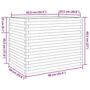 Fioriera da Giardino 90x60x68,5 cm in Legno Massello di Pino 3282499