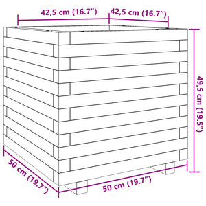 Fioriera Giardino Marrone Cera 50x50x49,5cm Legno Massello Pino 3282516