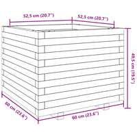 Fioriera da Giardino 60x60x49,5 cm in Legno di Pino Impregnato 3282523