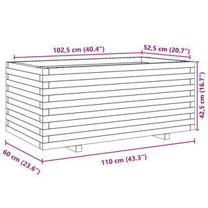 Fioriera da Giardino 110x60x49,5cm in Legno Massello di Douglas 3282572