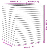 Fioriera da Giardino 60x60x72 cm in Legno Massello di Pino 3282614