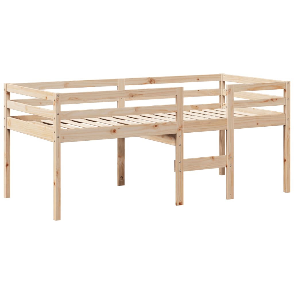 Letto a Soppalco con Tetto 80x200 cm in Legno di Pino 3281974