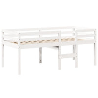 Letto a Soppalco con Tetto Bianco 80x200 cm in Legno di Pino 3281975