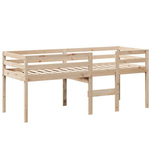 Letto a Soppalco con Tetto 90x190 cm Legno Massello di Pino 3282098