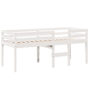 Letto a Soppalco con Tetto Bianco 75x190 cm in Legno di Pino 3282102