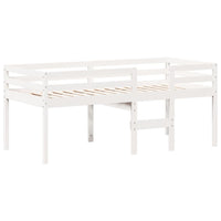 Letto a Soppalco con Tetto Bianco 90x200 cm in Legno di Pino 3282133