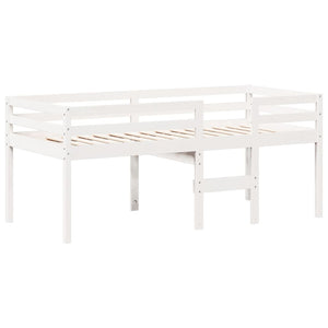 Letto a Soppalco con Tetto Bianco 90x200 cm in Legno di Pino 3282133