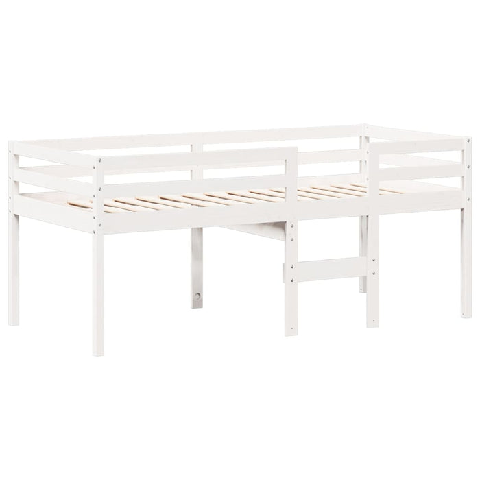 Letto a Soppalco con Tetto Bianco 90x200 cm in Legno di Pino 3282133