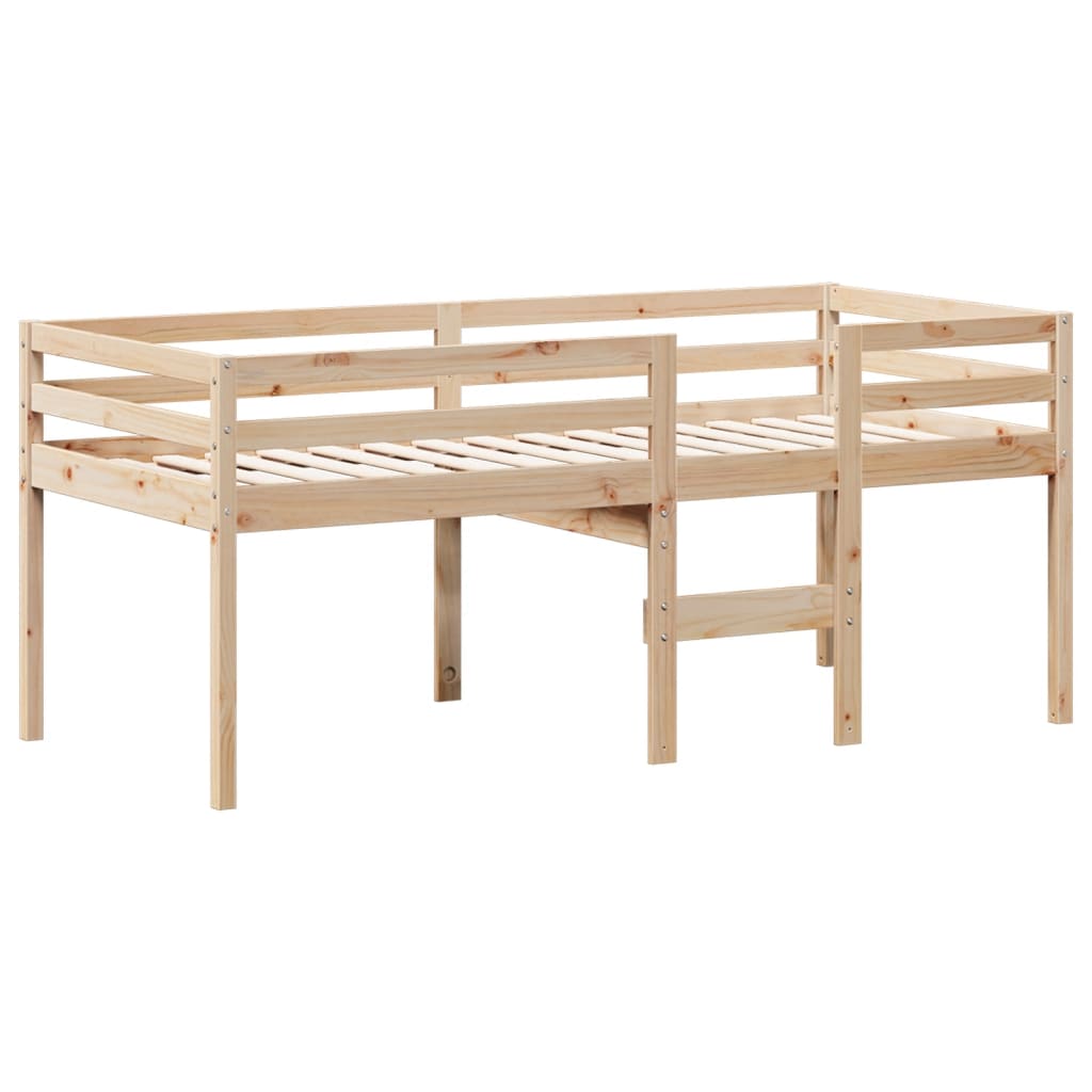 Letto a Soppalco con Tetto 90x190 cm Legno Massello di Pino 3282138