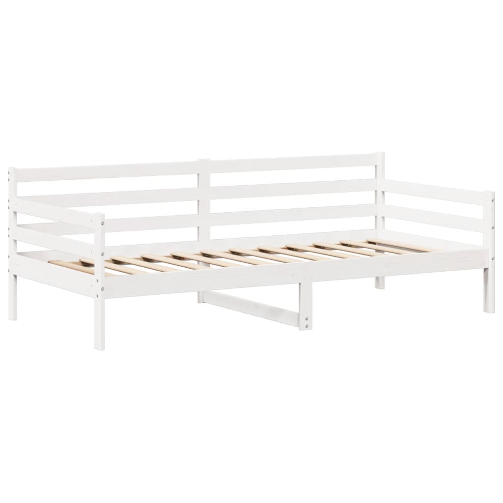 Dormeuse con Tetto 90x200 cm Bianco in Legno Massello di Pino 3282203