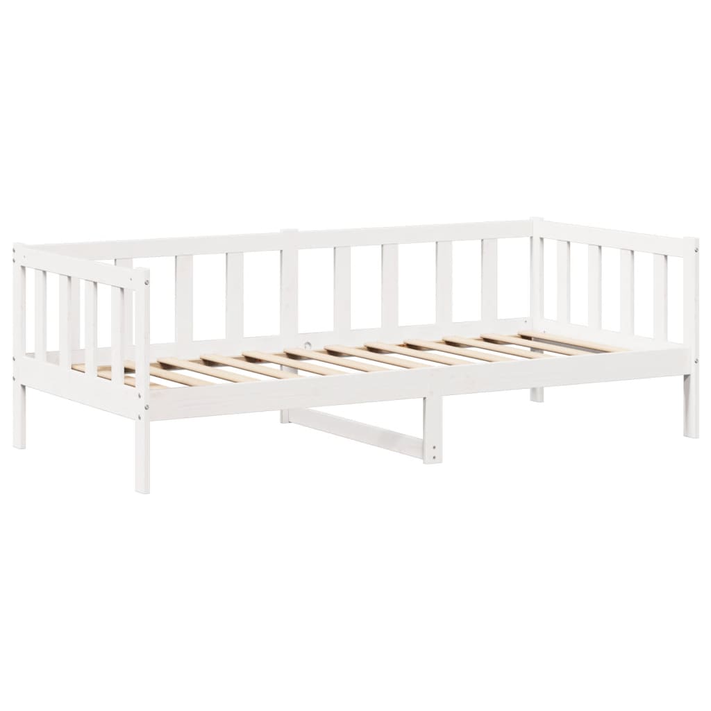 Dormeuse con Tetto 90x190 cm Bianco in Legno Massello di Pino 3282215