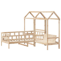 Set Dormeuse con Tetto 90x200cm Legno Massello di Pino 3282243