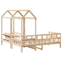 Set Dormeuse con Tetto 90x200cm Legno Massello di Pino 3282243