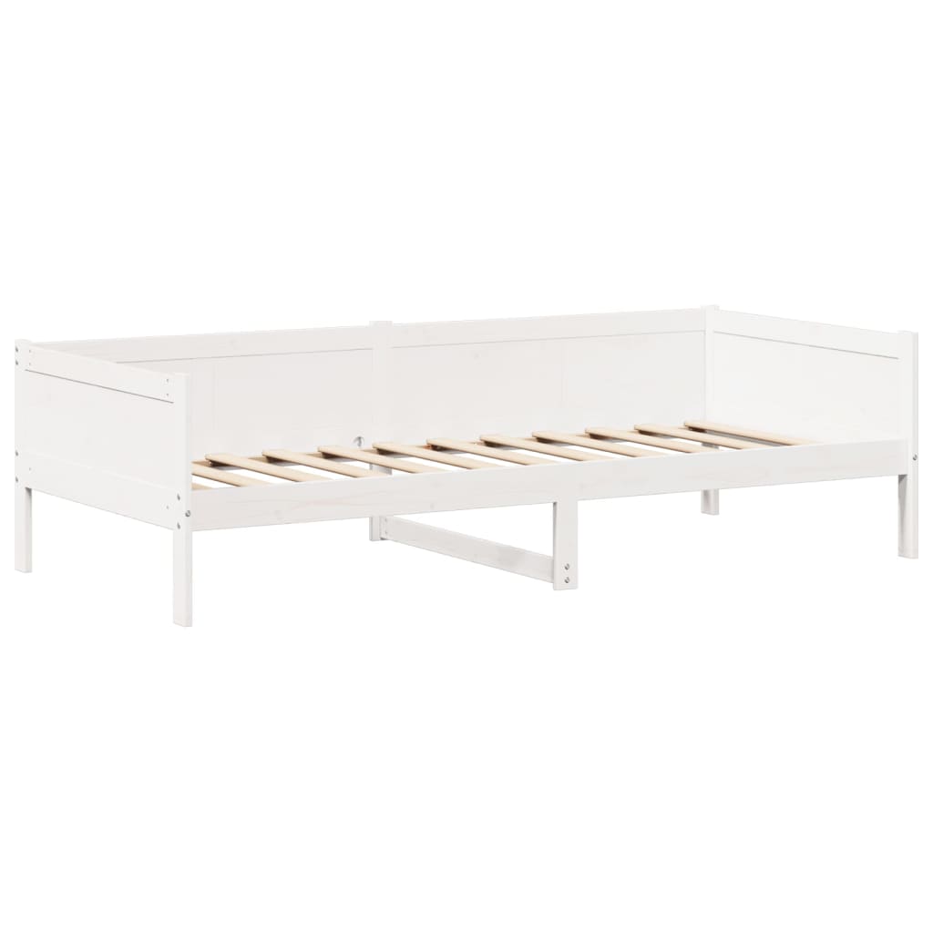 Dormeuse con Tetto 90x190 cm Bianco in Legno Massello di Pino 3282257