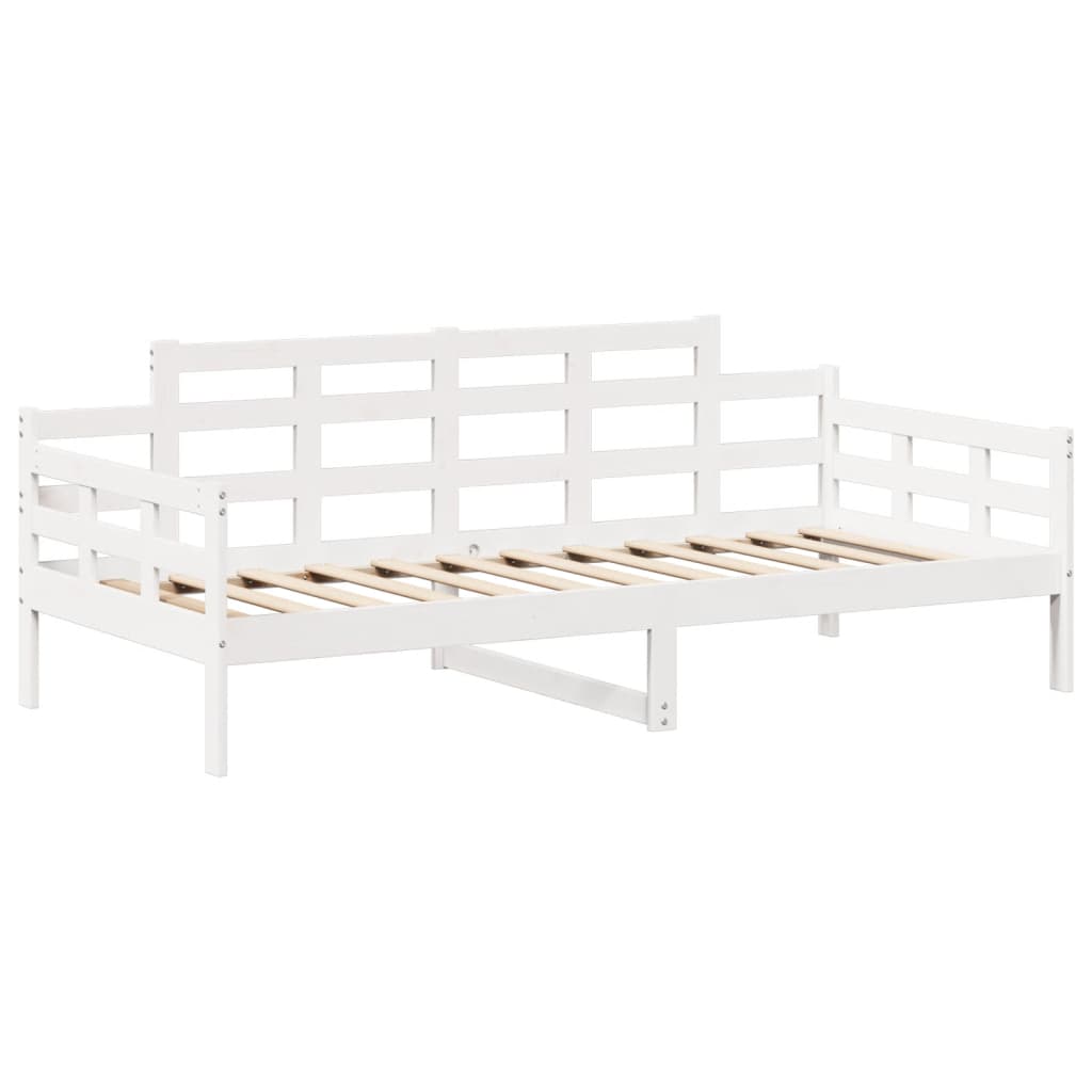 Dormeuse con Tetto 90x200 cm Bianco in Legno Massello di Pino 3282301