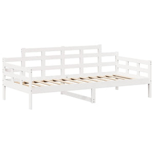 Dormeuse con Tetto 90x200 cm Bianco in Legno Massello di Pino 3282301