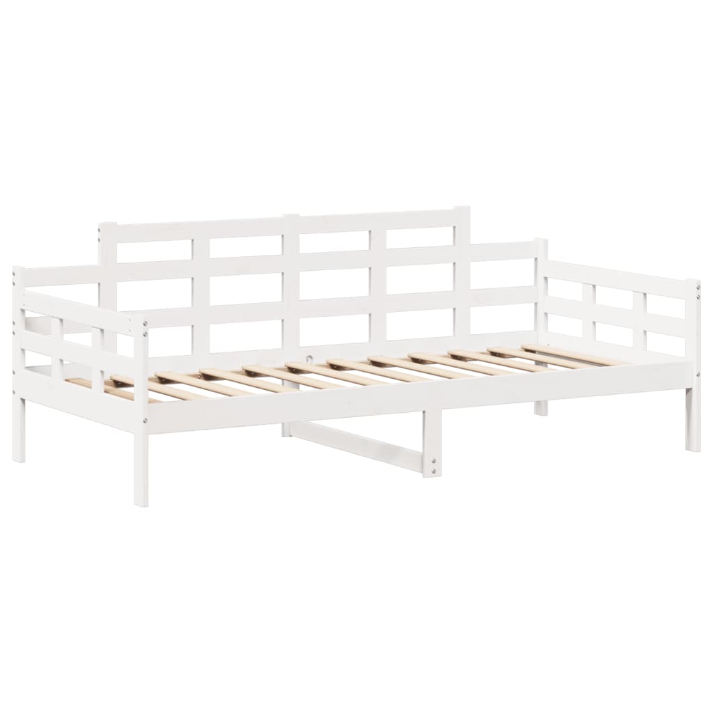 Dormeuse con Tetto 80x200 cm Bianco in Legno Massello di Pino 3282303