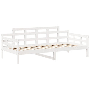 Dormeuse con Tetto 80x200 cm Bianco in Legno Massello di Pino 3282303