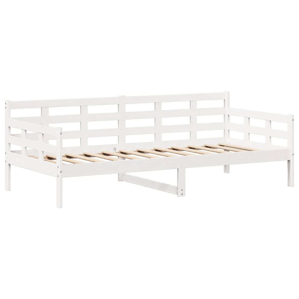 Dormeuse con Tetto 90x200 cm Bianco in Legno Massello di Pino 3282325