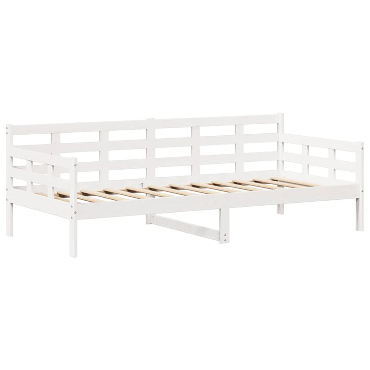 Dormeuse con Tetto 90x200 cm Bianco in Legno Massello di Pino 3282325