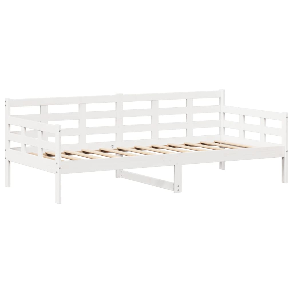 Dormeuse con Tetto 90x190 cm Bianco in Legno Massello di Pino 3282329