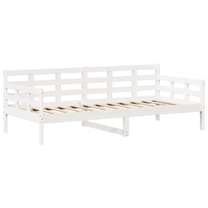 Set Dormeuse e Panca con Tetto Bianco 90x190cm Massello Pino 3282335