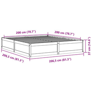 Giroletto Marrone Cera 200x200 cm in Legno Massello di Pino 3282365