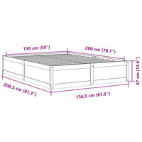 Giroletto Bianco 150x200 cm in Legno Massello di Pino 3282373