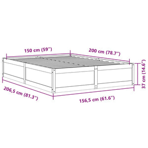 Giroletto Bianco 150x200 cm in Legno Massello di Pino 3282373