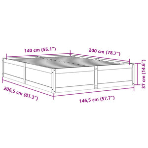 Giroletto 140x200 cm in Legno Massello di Pino 3282375