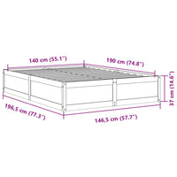 Giroletto 140x190 cm in Legno Massello di Pino 3282381