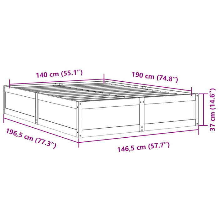 Giroletto 140x190 cm in Legno Massello di Pino 3282381