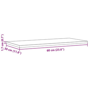 Piani Tavolo 2 pz 60x30x1,7 cm Rettangolare Legno Massello Pino 847411