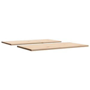 Piani Tavolo 2 pz 80x40x1,7 cm Rettangolare Legno Massello Pino 847414