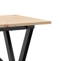 Tavolo da Pranzo Telaio a X 100x50x75 cm Legno Pino e Acciaio 3282697